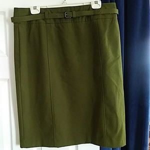 Vintage Olive Green New York & Co Skirt 18